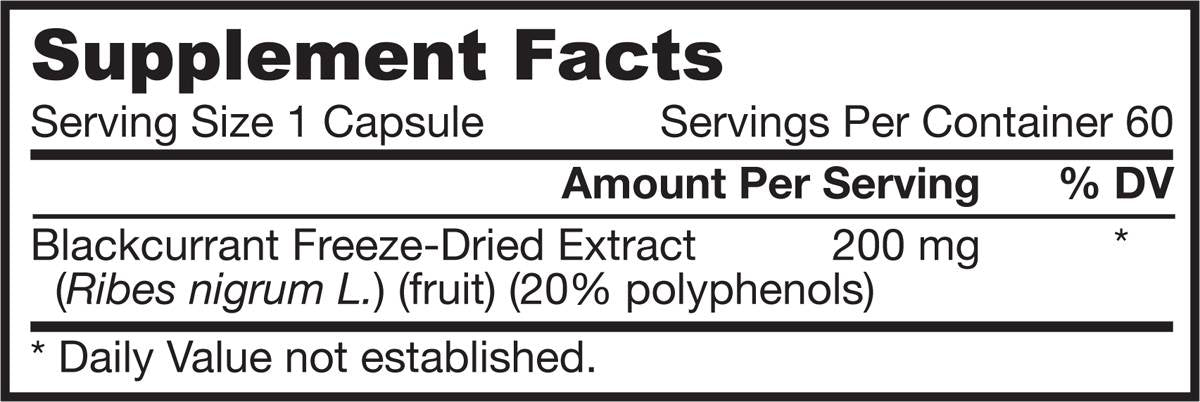 Extract de coacaze negre 200 mg 60 capsule