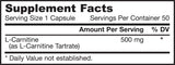 L-Carnitina 500 mg - 100 capsule
