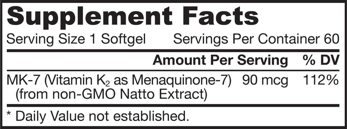 MK -7 90 mcg - 60 capsule de gel
