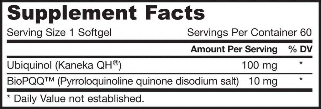 QH + PQQ (ubichinol + pirolochinolină chinonă) - 60 Гел капсули