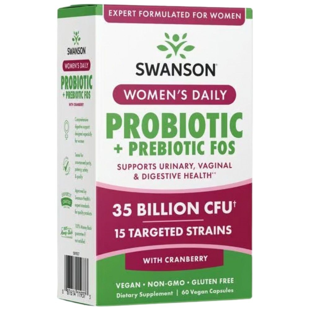 Women's Daily Probiotic + Prebiotic FOS - 60 capsule