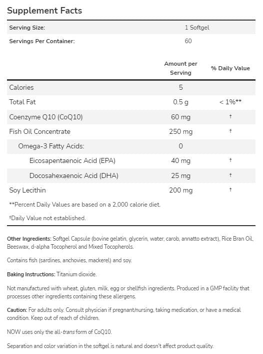 CoQ10 60 mg + Omega 3 - 120 capsule de gel