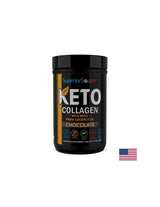 Colagen KETO + ulei de cocos Trigliceride cu lanț mediu - aromă de ciocolată, 397 g pudră