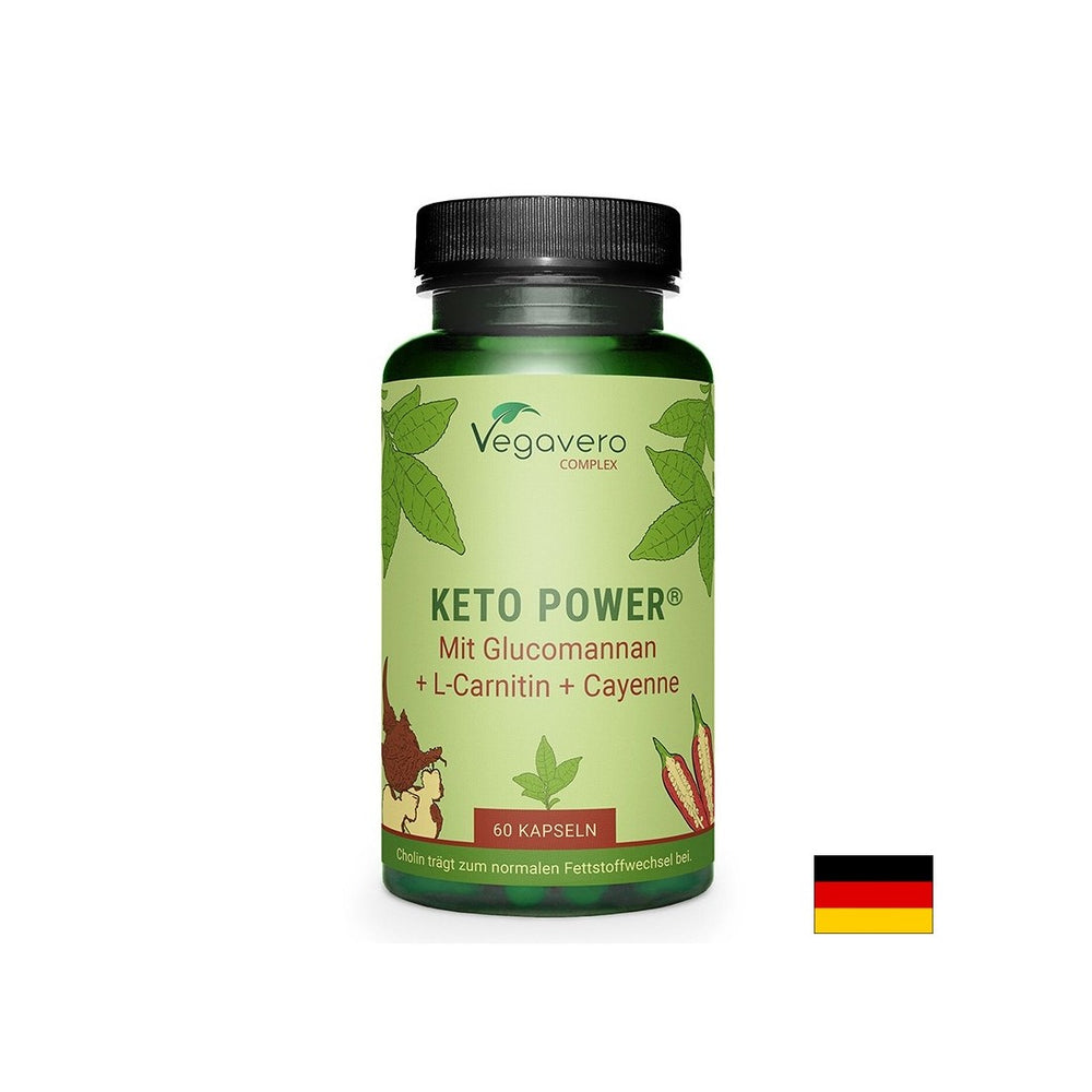 Keto Power® cu glucomanan, L-carnitină și piper cayenne, 60 capsule