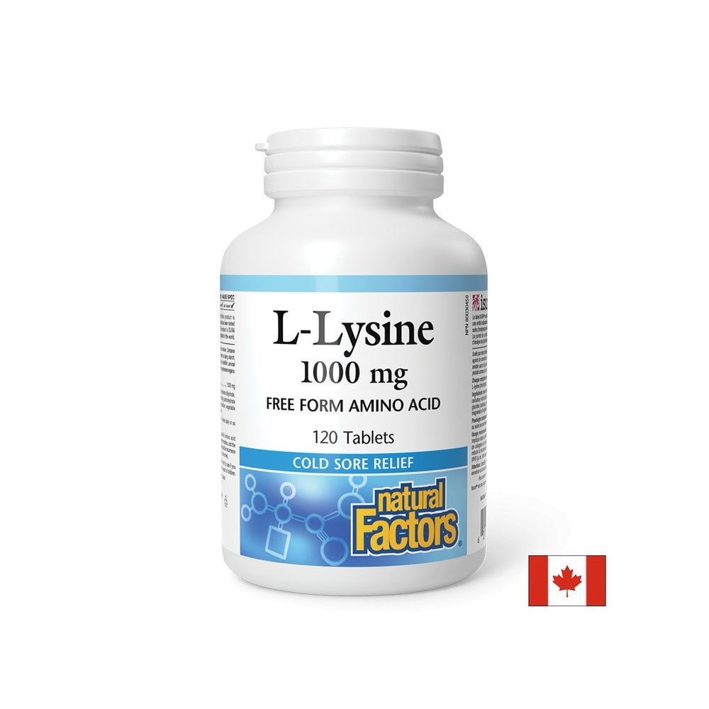 Herpes simplex, osteoporoză și sănătate cardiacă - L-lizină, 1000 mg x 120 comprimate