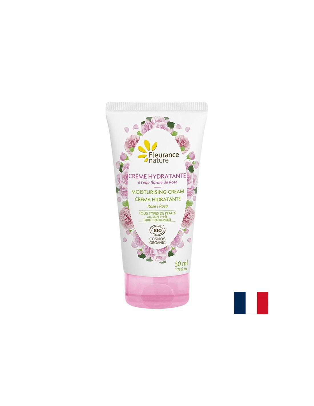 Crema de maini hidratanta cu apa florala de trandafiri Damascena, 50 ml