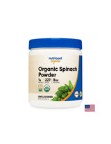 Pulbere de spanac organic - tonus, vitalitate si imunitate puternica, 227 g (pulbere) Nutricost