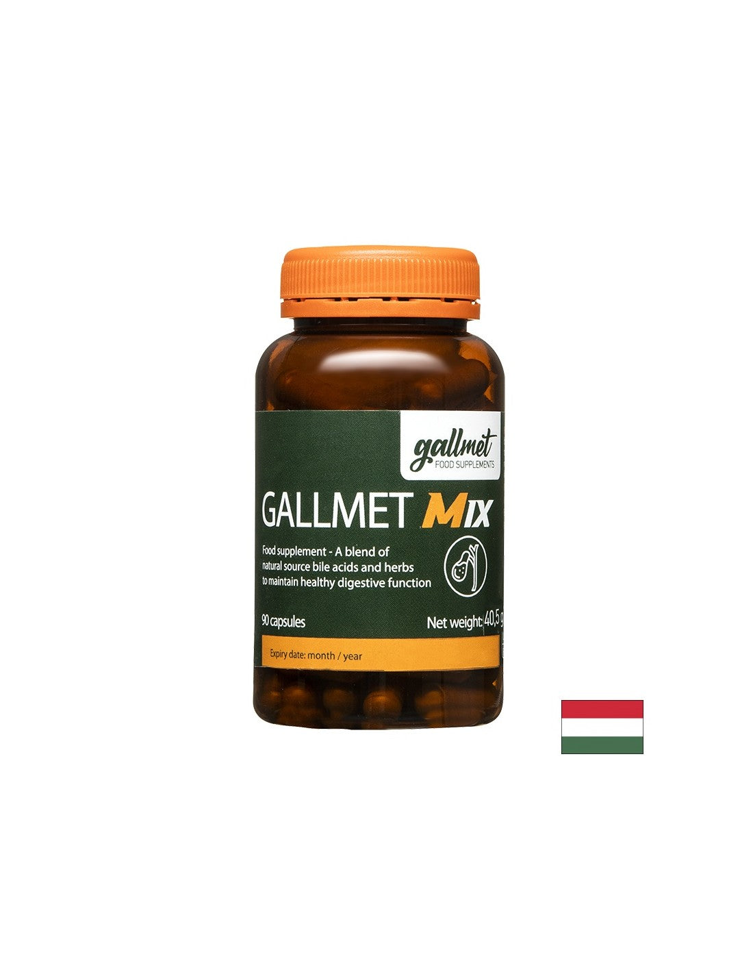 Digestie - Bilă de bou și extracte din plante, 90 capsule GALLMED