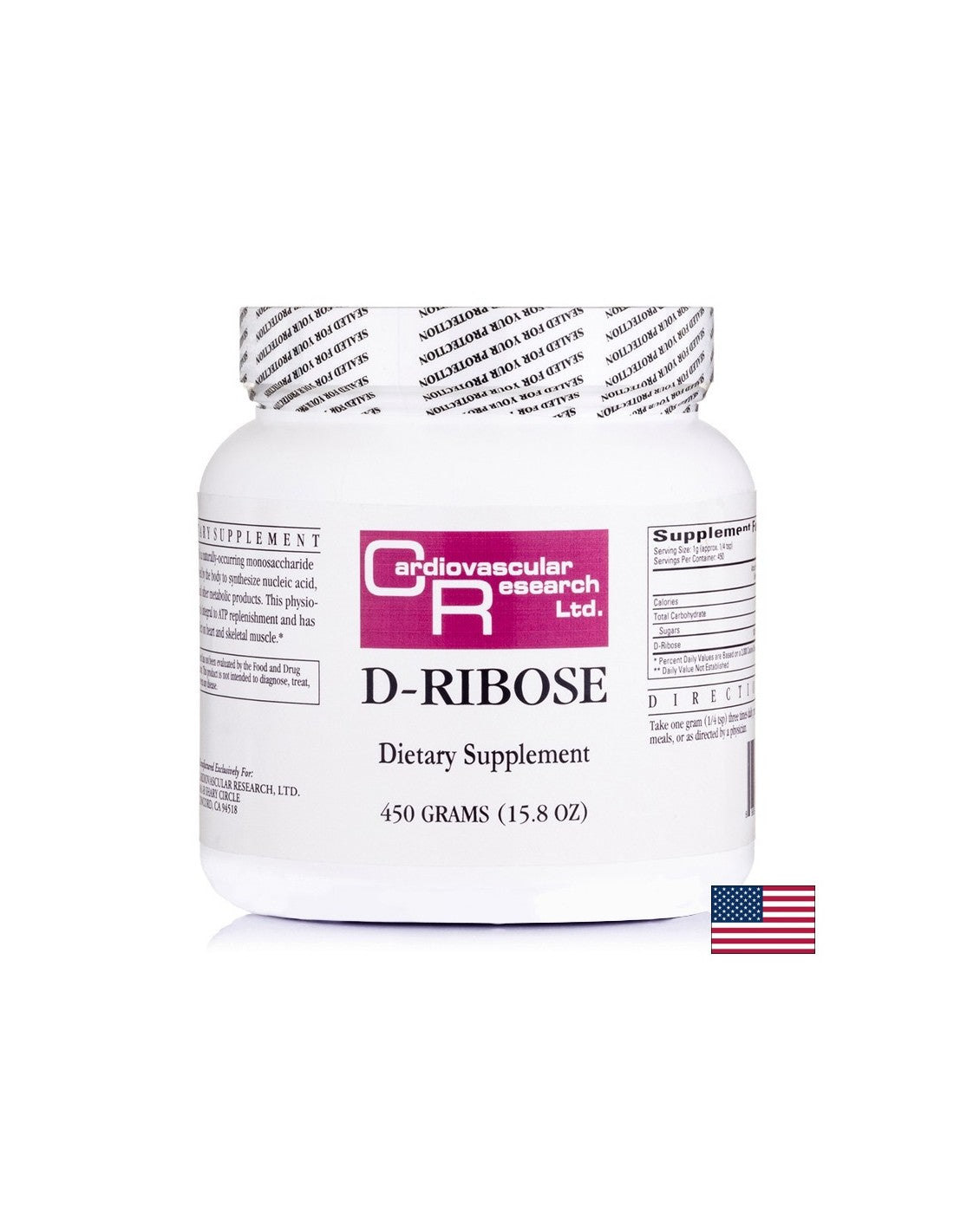Sănătate celulară - D-Riboză, 450 g pulbere