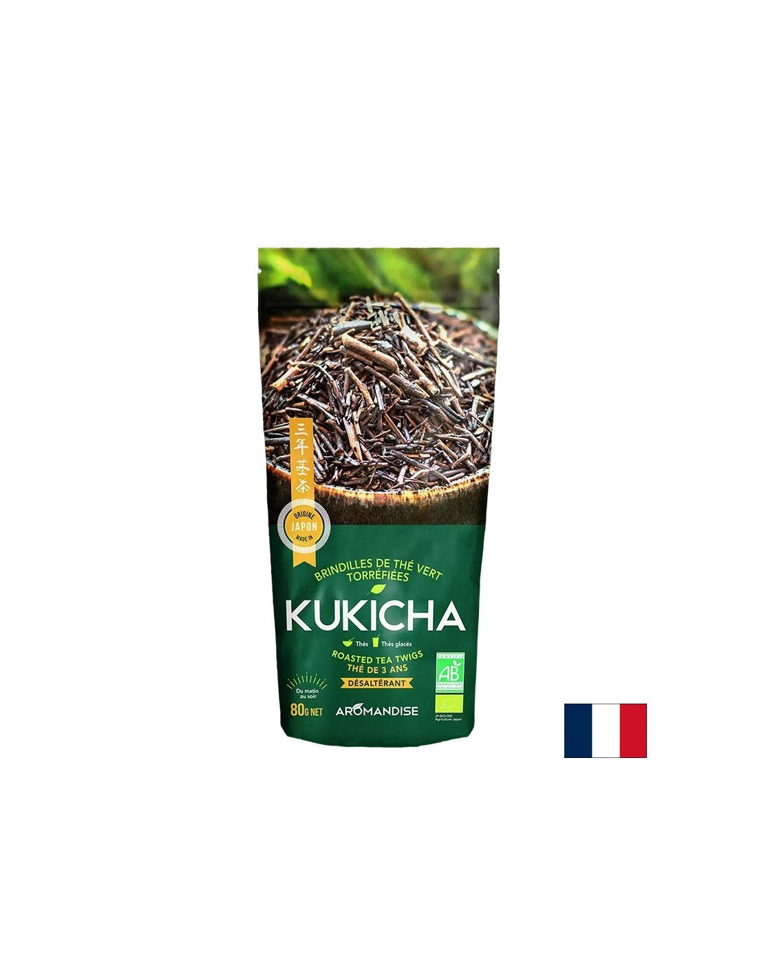 Crenguțe de ceai verde Kukicha, 80 g