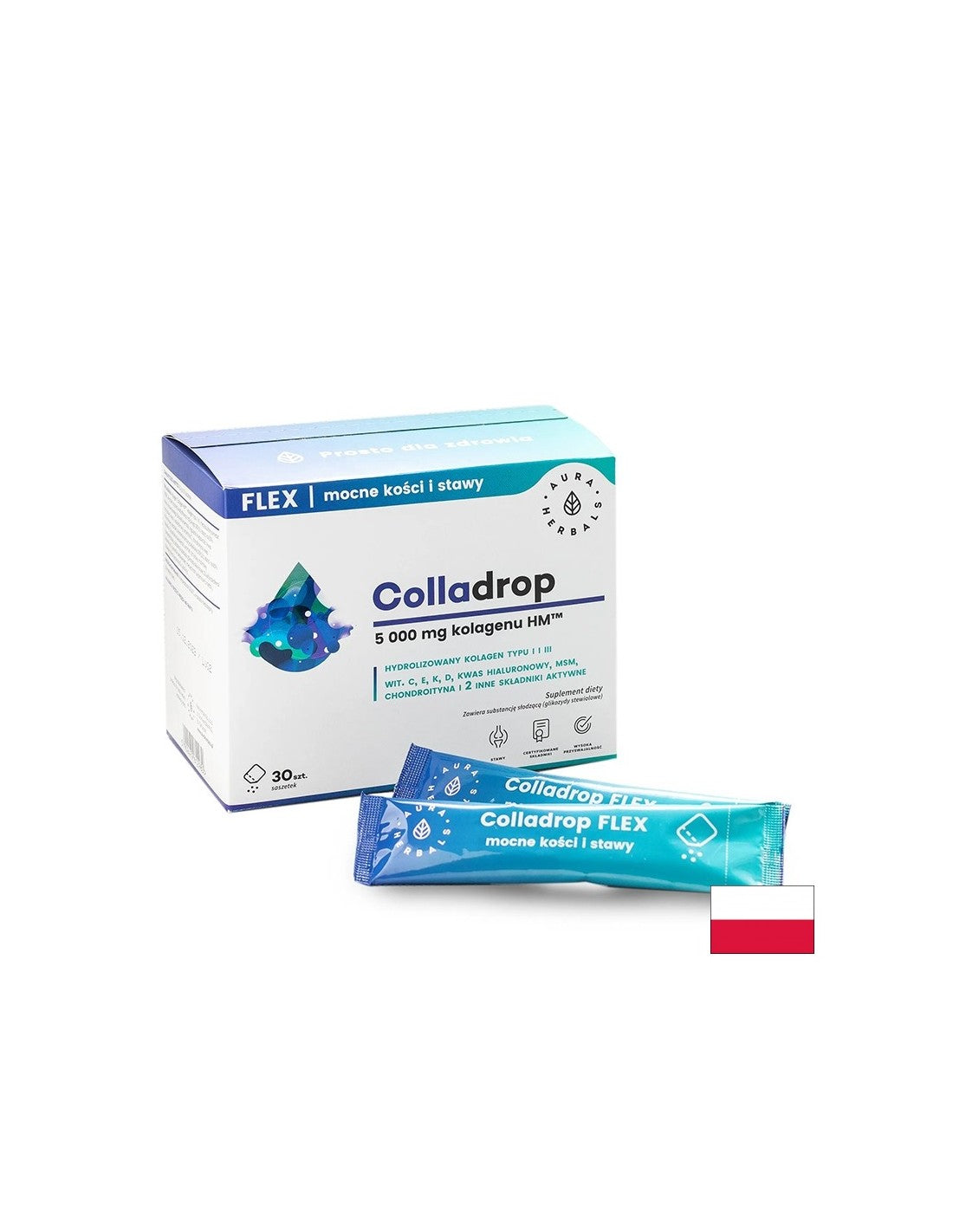 Colagen pentru articulații HM™ (cu condroitină, acid hialuronic, MSM și Boswellia), 30 plicuri