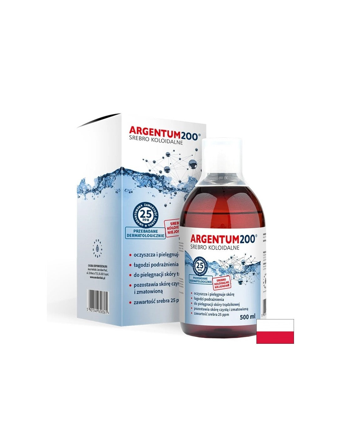 Argint coloidal Argentum200®, 25 ppm, 500 ml