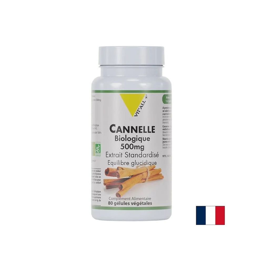 Controlul glicemiei - Scorțișoară de Ceylon, BIO, 500 mg x 80 capsule