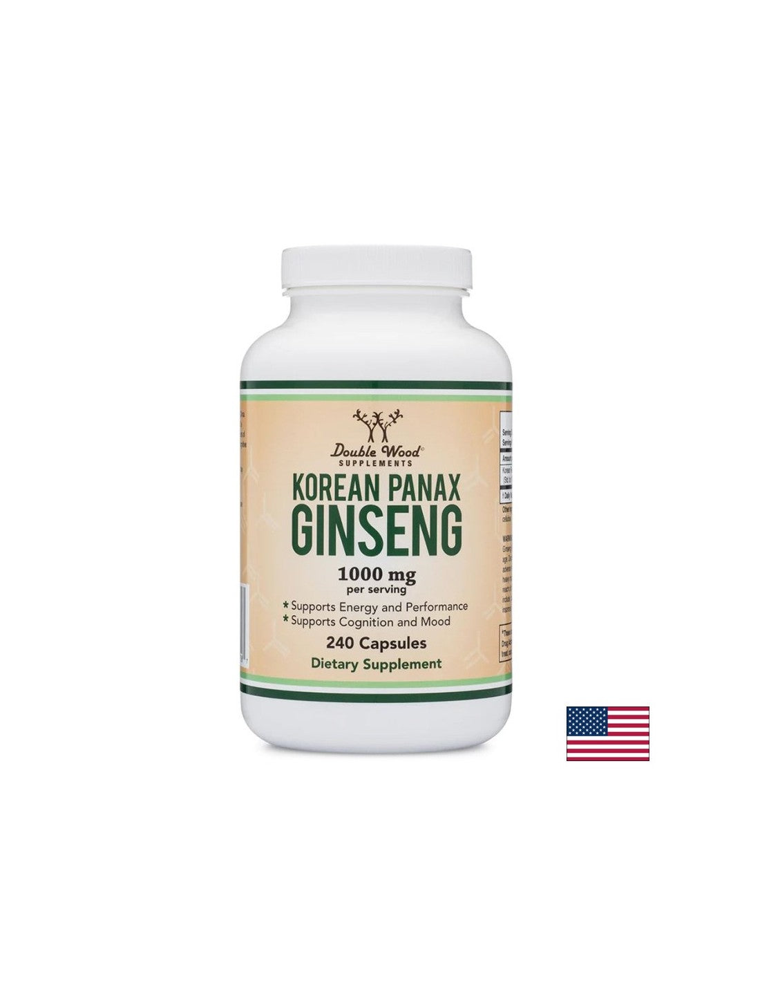Korean Panax Ginseng - ginseng coreean, 240 capsule Double Wood