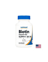 Păr, Piele și Unghii - Biotină (Vitamina B7), 10000 µg x 120 capsule