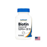 Păr, Piele și Unghii - Biotină (Vitamina B7), 10000 µg x 120 capsule