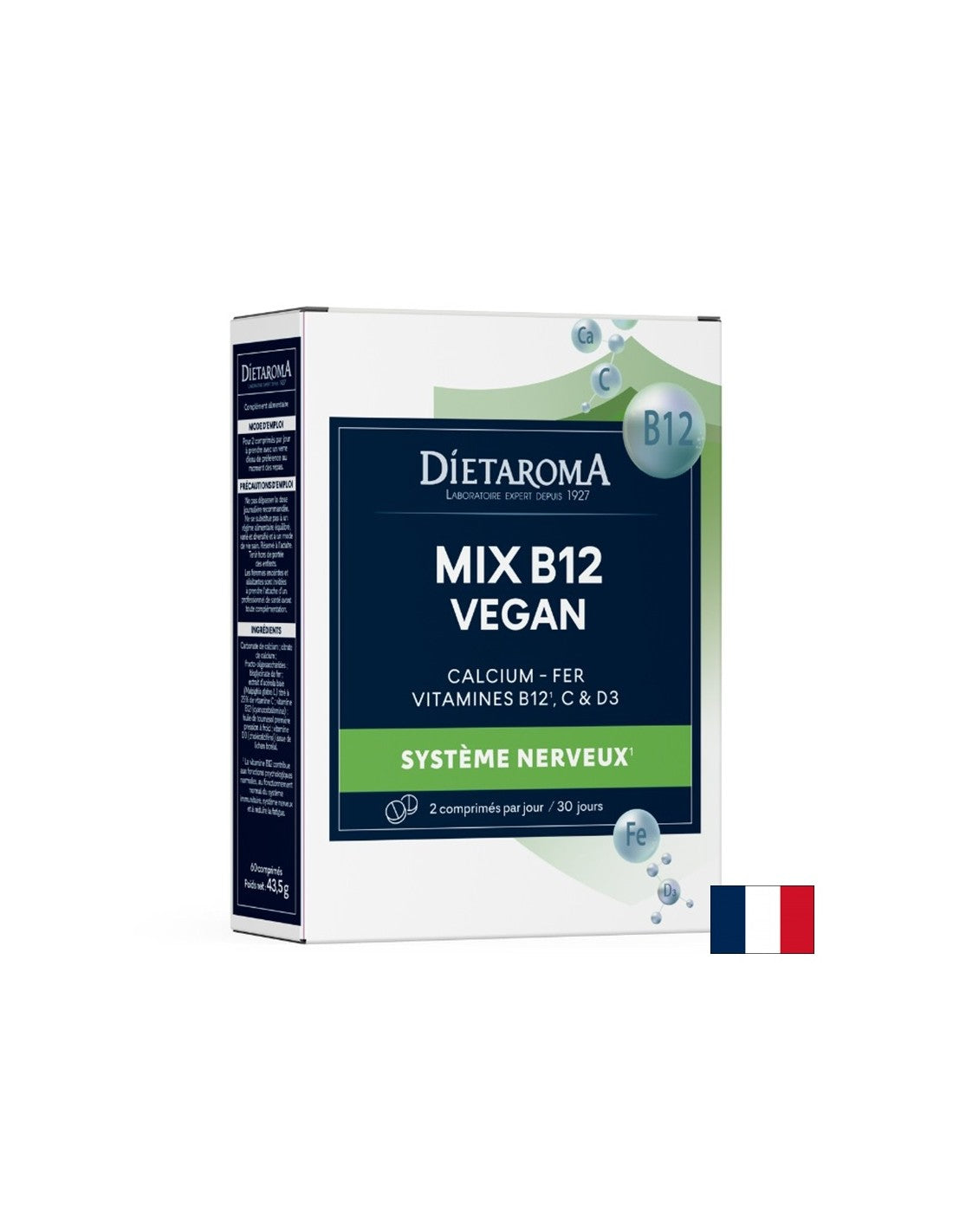 Sistem osos și circulație - Vitamina B12 + fier, calciu, vitamina C și D3 (formulă vegană), 60 de comprimate