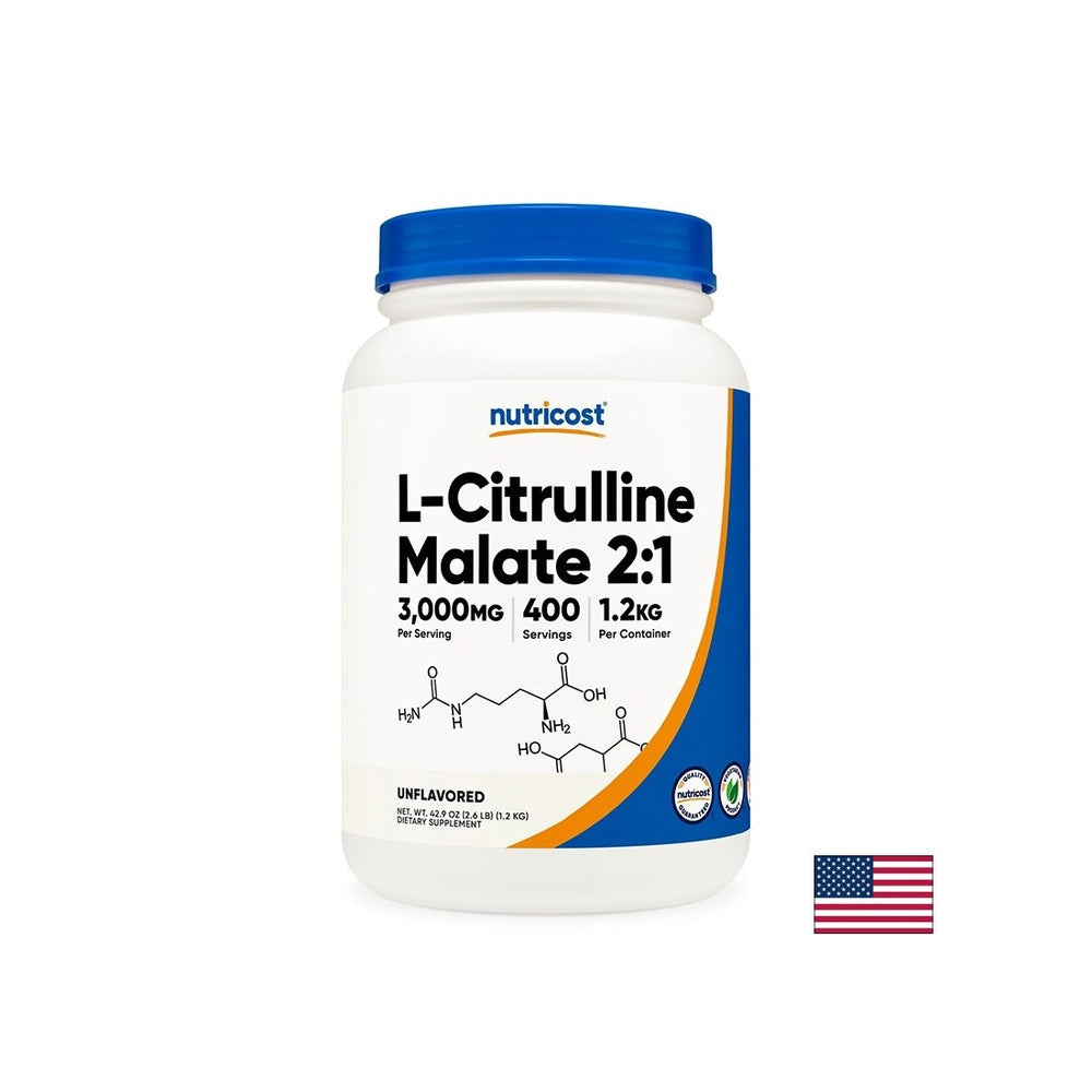 L-Citrulină (malat) - Rezistență și recuperare musculară, 1,2 kg pulbere