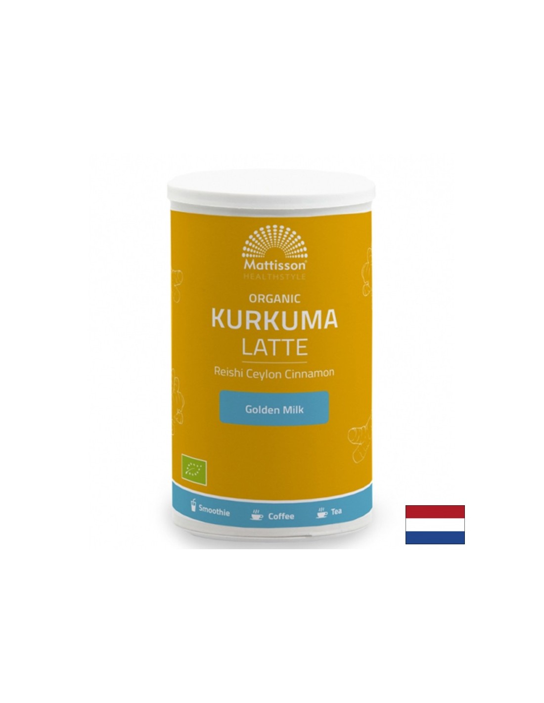Turmeric Latte cu Reishi și Scorțișoară Ceylon Bio, 160 g