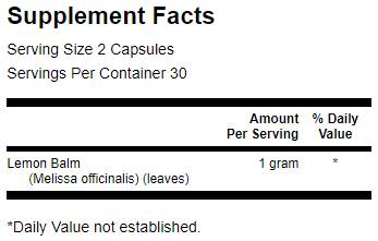 Balm de lămâie cu spectru complet 60 de capsule
