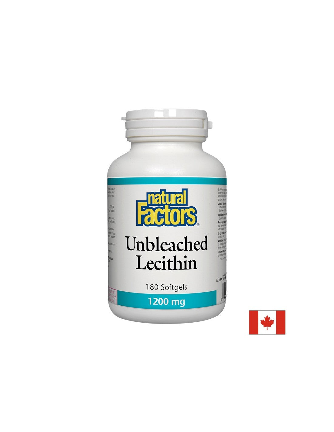 Lecitină nealbită 1200 mg - 180 capsule de gel