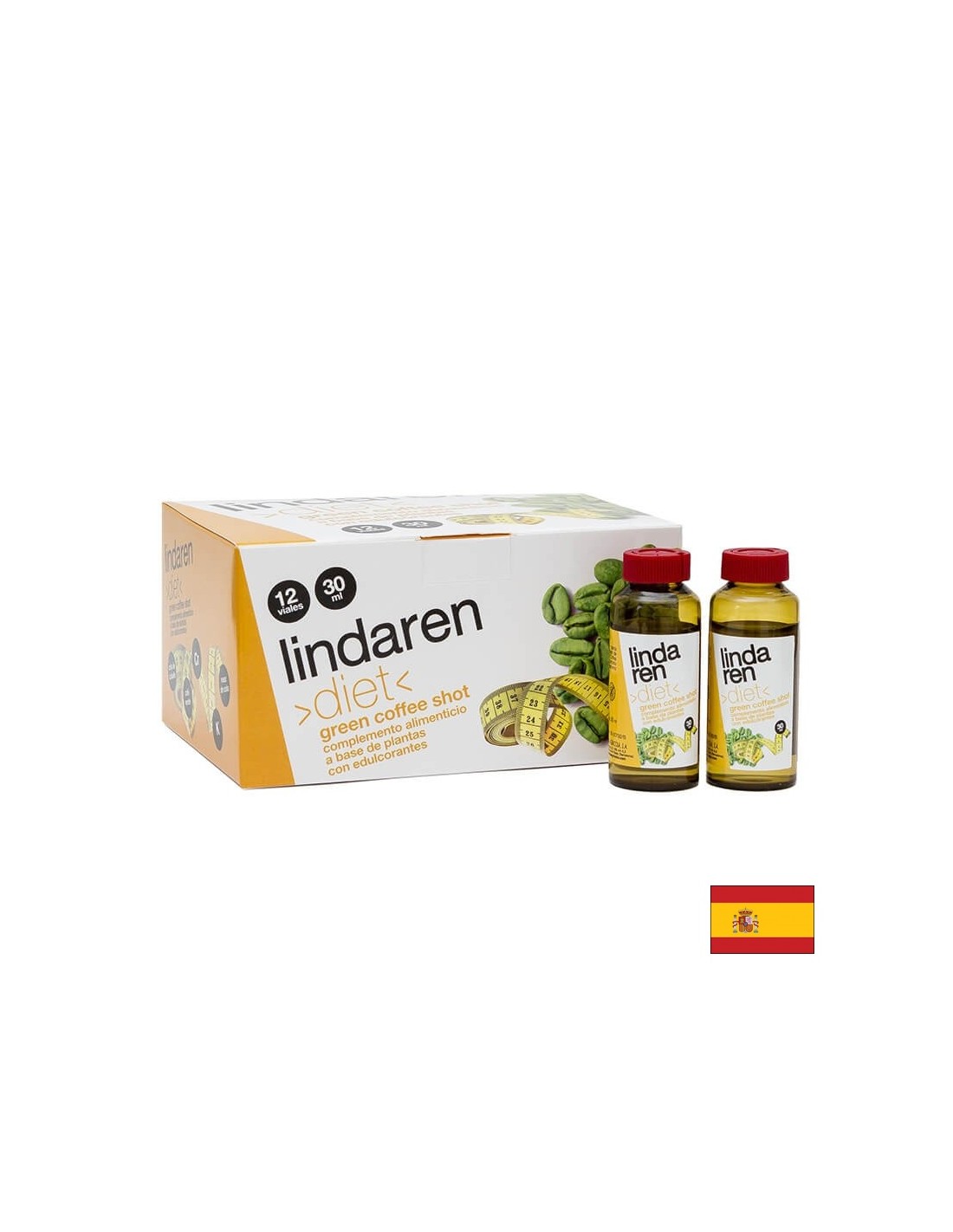 Shot de cafea verde/ Cafea verde pentru slabit si detoxifiere, 12 fiole pentru baut Artesania
