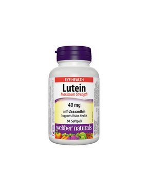 Lutein with Zeaxanthin Extra Strength - Lutein and Zeaxanthin - For Vision Support, 60 Softgels Webber Naturals - Nutra Best Europe