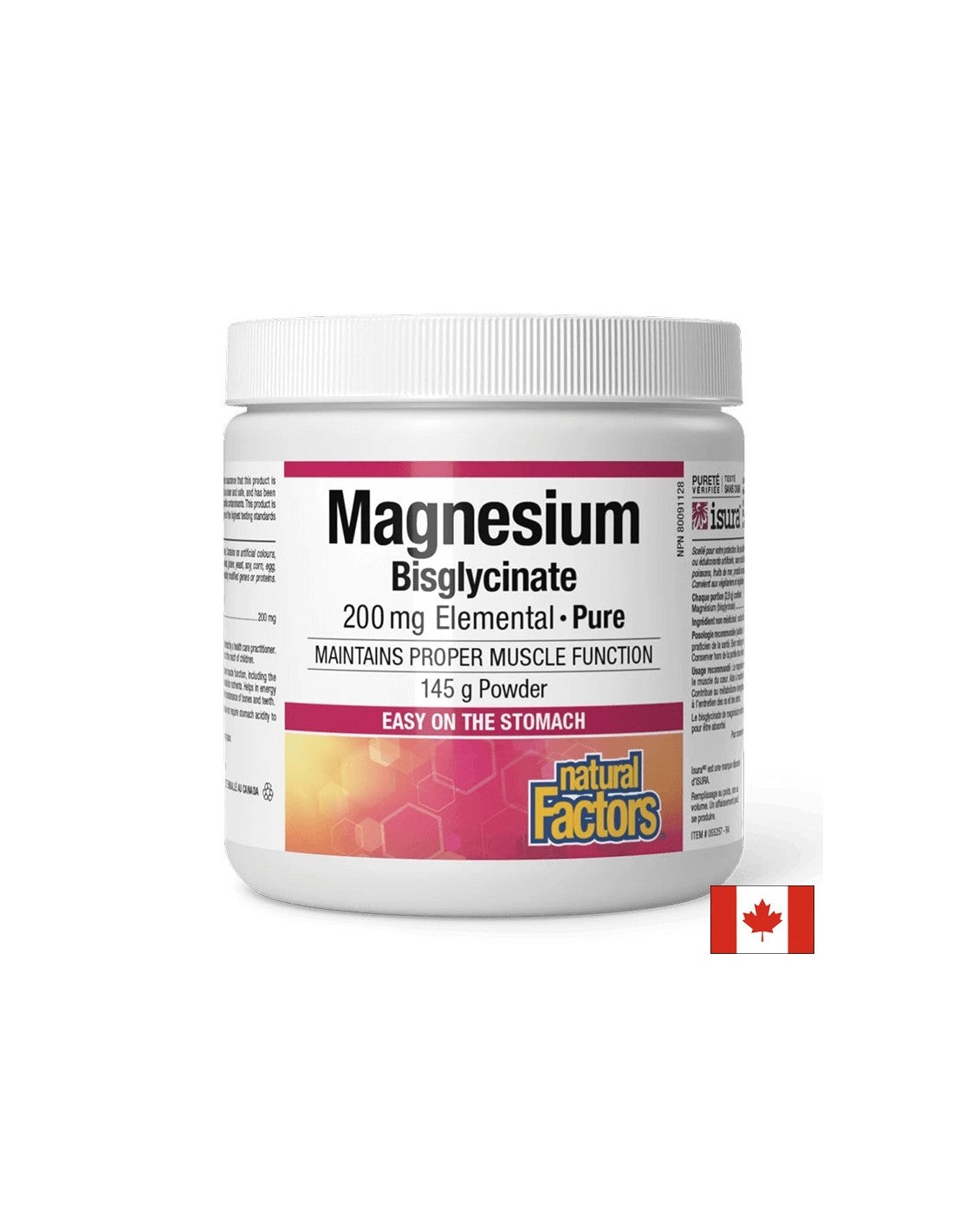Magneziu (bisglicinat), 200 mg x 120 g pulbere