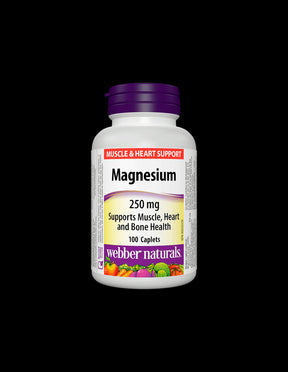 Magnesium 250 mg x 100 caplets Webber Naturals - Nutra Best Europe