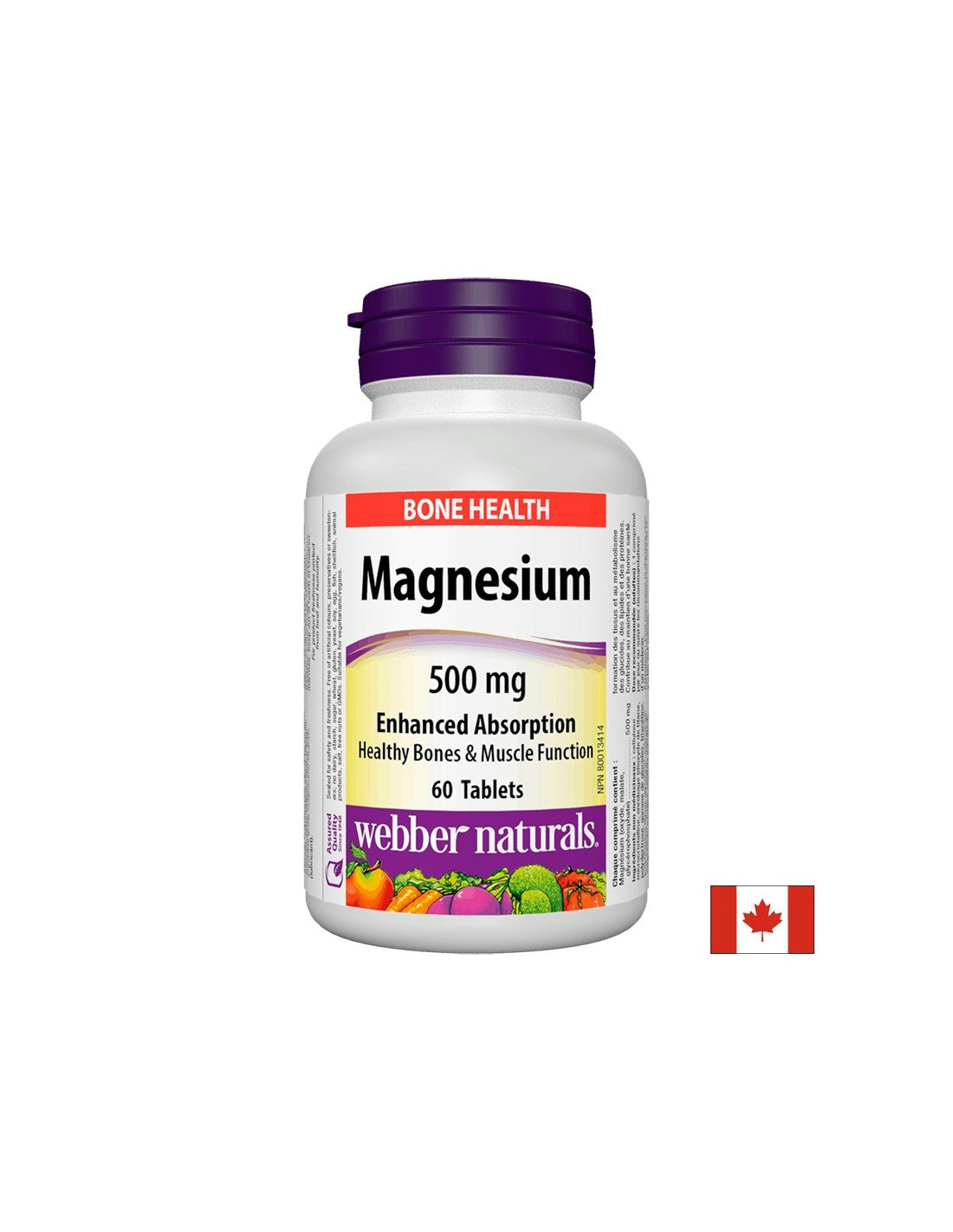Magneziu 500 mg x 60 tablete cu absorbtie optima Webber Naturals