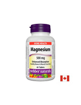 Magneziu 500 mg x 60 tablete cu absorbtie optima Webber Naturals