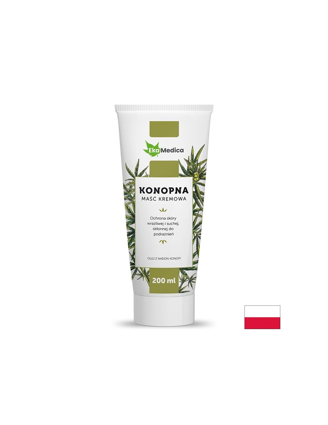 Crema de masaj cu ulei din seminte de canepa, 200 ml EkaMedica