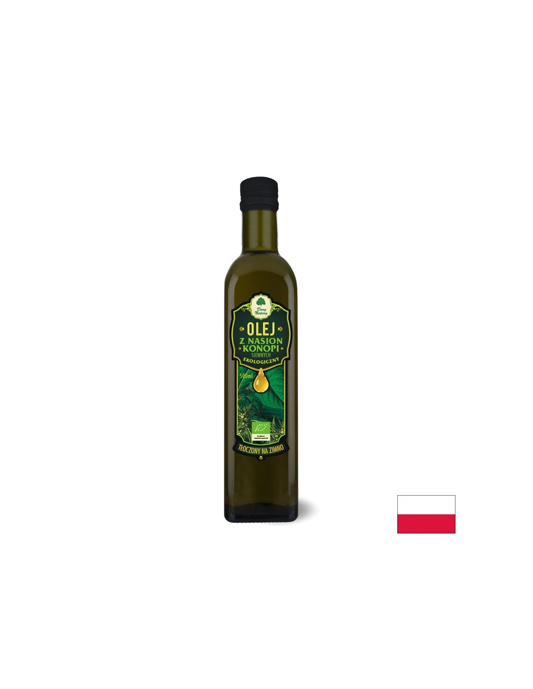 Ulei organic din semințe de cânepă, 500 ml