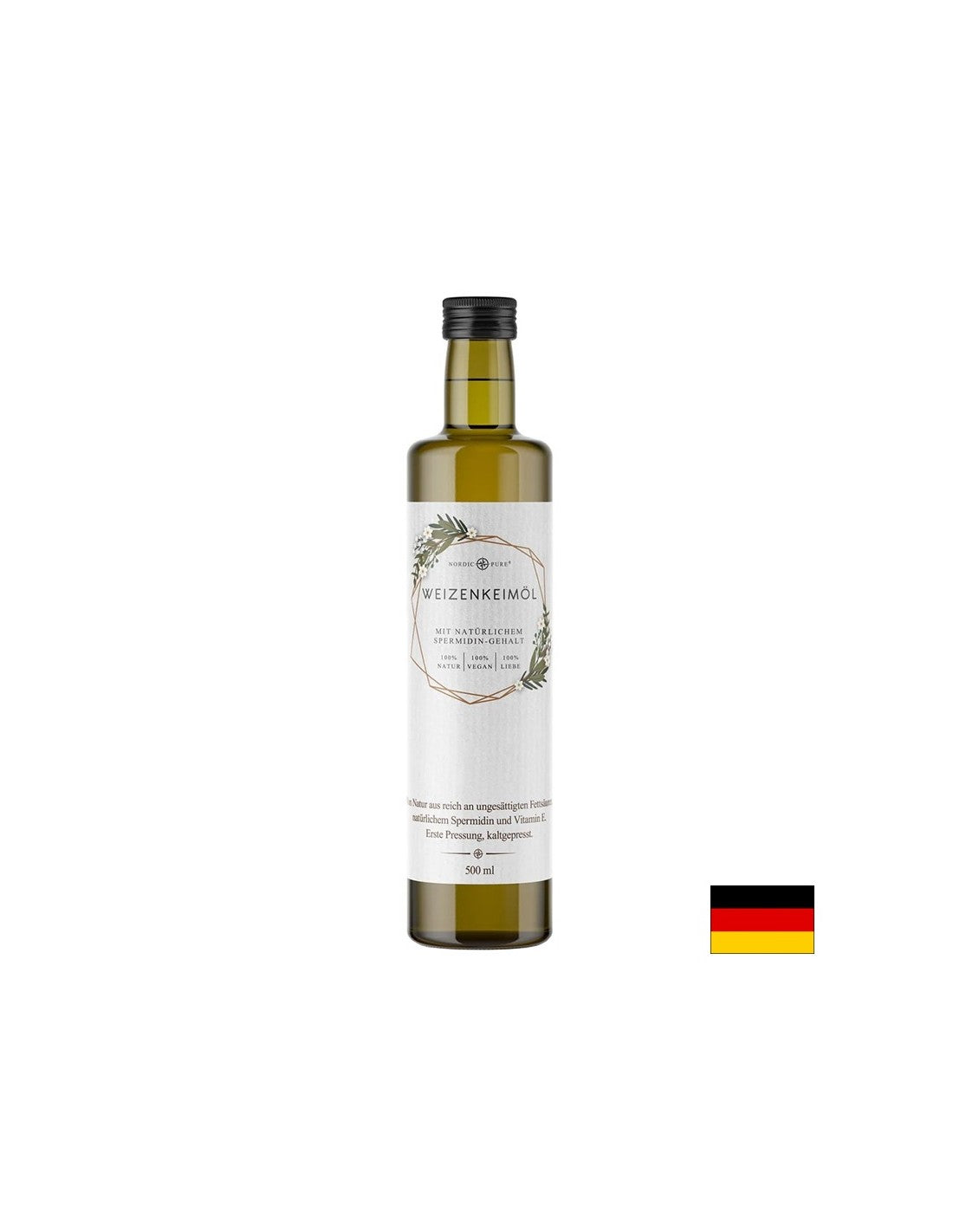Ulei de germeni de grâu, presat la rece (vitamina E pură), 500 ml