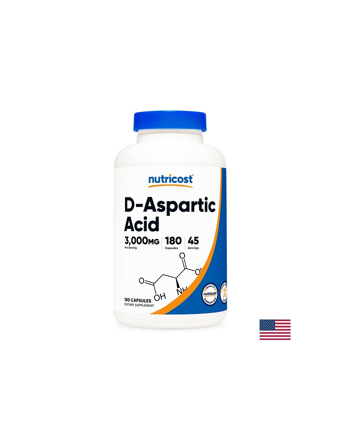 Sănătatea bărbaților - Acid D-aspartic, 3000 mg/180 capsule Nutricost