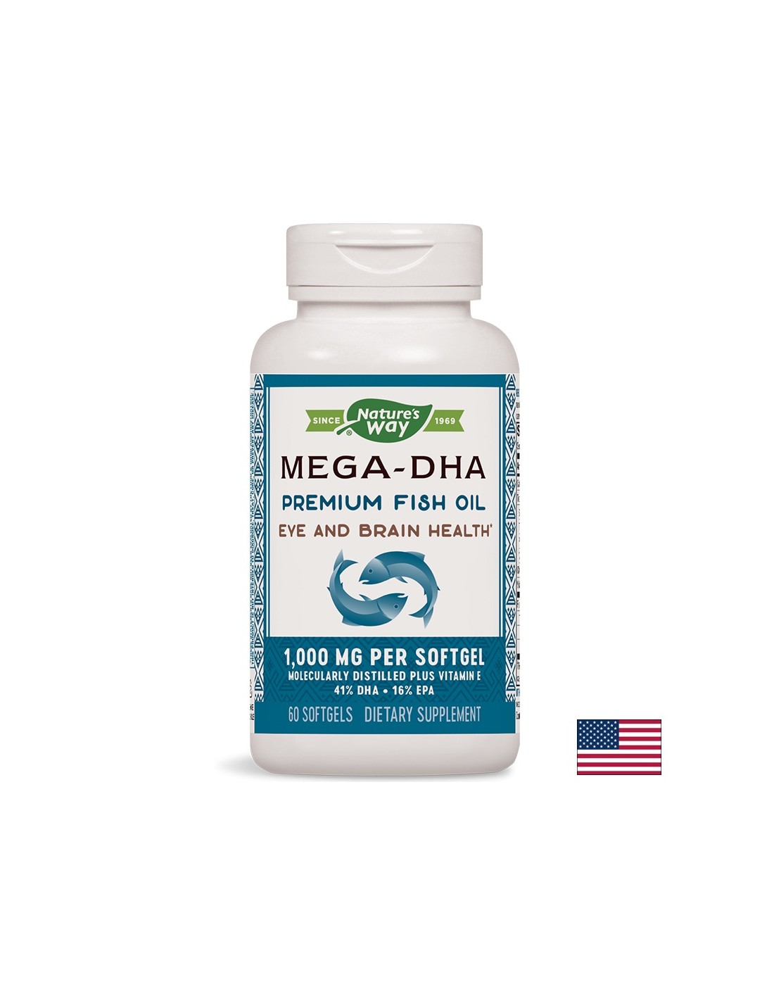 Mega-DHA ulei de pește 1000 mg - 60 capsule