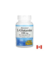 Pentru bariera intestinală și funcția musculară - L-glutamina (micronizată), 1000 mg, 90 capsule