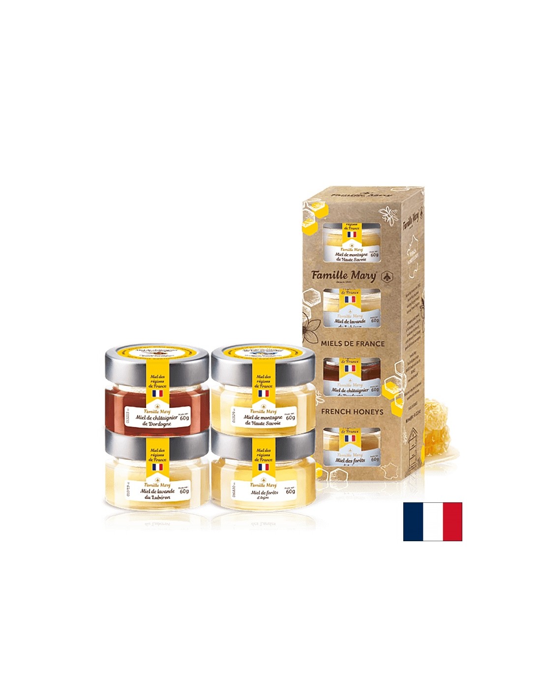 Selecție de mieri de albine din Franța - Miels De France, 4 buc. x 60 g