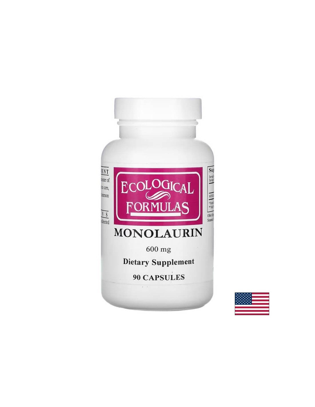 Monolaurină - Imunitate, protecție împotriva infecțiilor, energie, 600 mg, 90 capsule