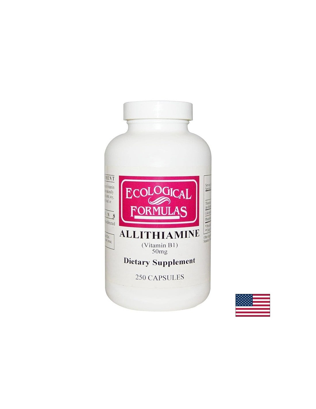 Sistemul nervos și funcția creierului - Vitamina B1 (alitiamină), 50 mg, 250 capsule pentru 8 luni de aport