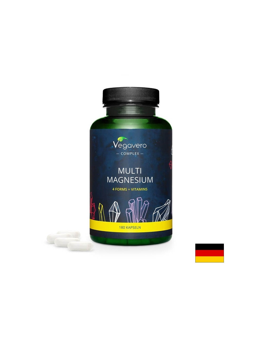 Multi Magnesium - Multi magneziu cu vitamine B2 și B6, 180 capsule Vegavero