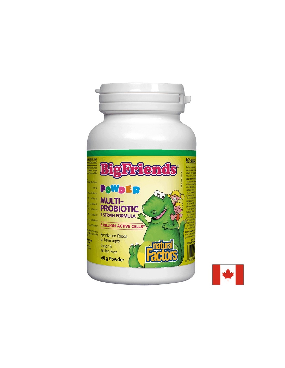 Pulbere multiprobiotică Big Friends® | 3 miliarde de celule active, 7 tulpini - 60 de grame