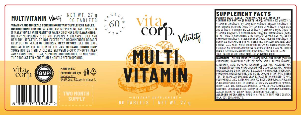 MultiVitamin Vitality - 60 de tablete