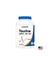 Funcția musculară și rezistența - Taurină, 1000 mg, 240 capsule Nutricost