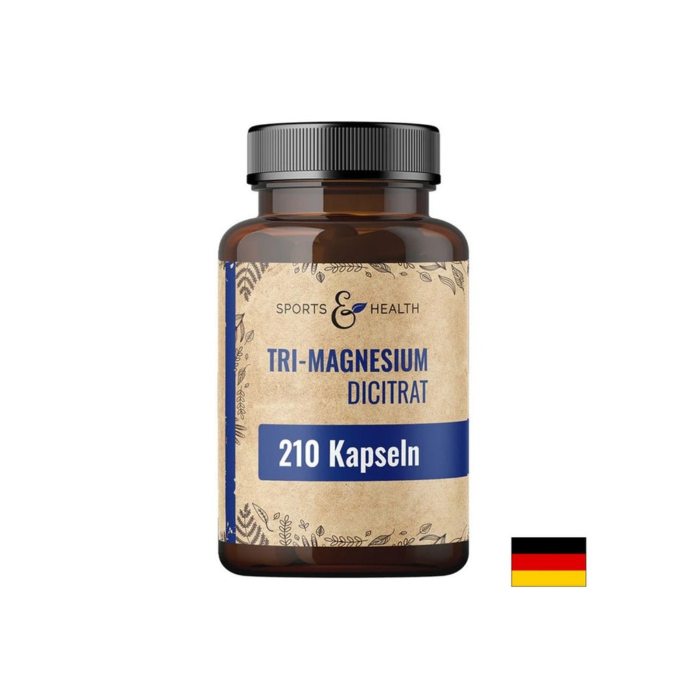 Funcția musculară, sănătatea inimii și neurologică - Magneziu (dicitrat de trimagneziu), 120 mg x 210 capsule