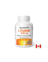 Funcția musculară și cardiacă - RegenerLife™ L-Taurină, 1000 mg x 120 capsule