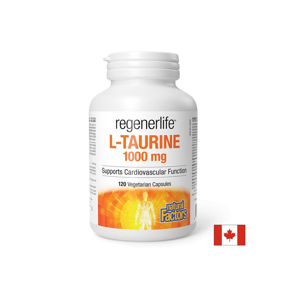 Funcția musculară și cardiacă - RegenerLife™ L-Taurină, 1000 mg x 120 capsule
