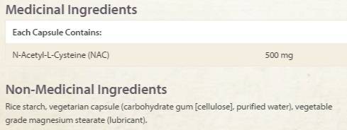 N-acetil L-cisteină 500 mg 90 capsule