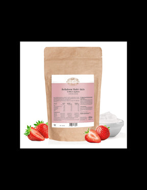 Natural protein shake powder - Dietary, healthy and filling, 450 g, with strawberry yogurt flavor - Nutra Best Europe