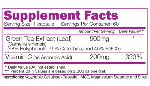 Extract avansat de ceai verde - 60 de capsule